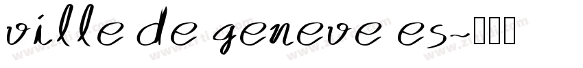 ville de geneve es字体转换